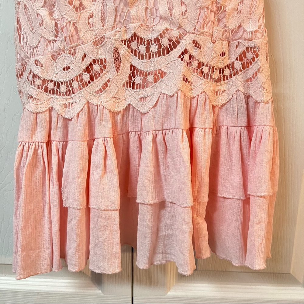 Francesca’s Trixxi Callie Blush Pink Bralette Tiered Tank Top Junior XL - Picture 8 of 15